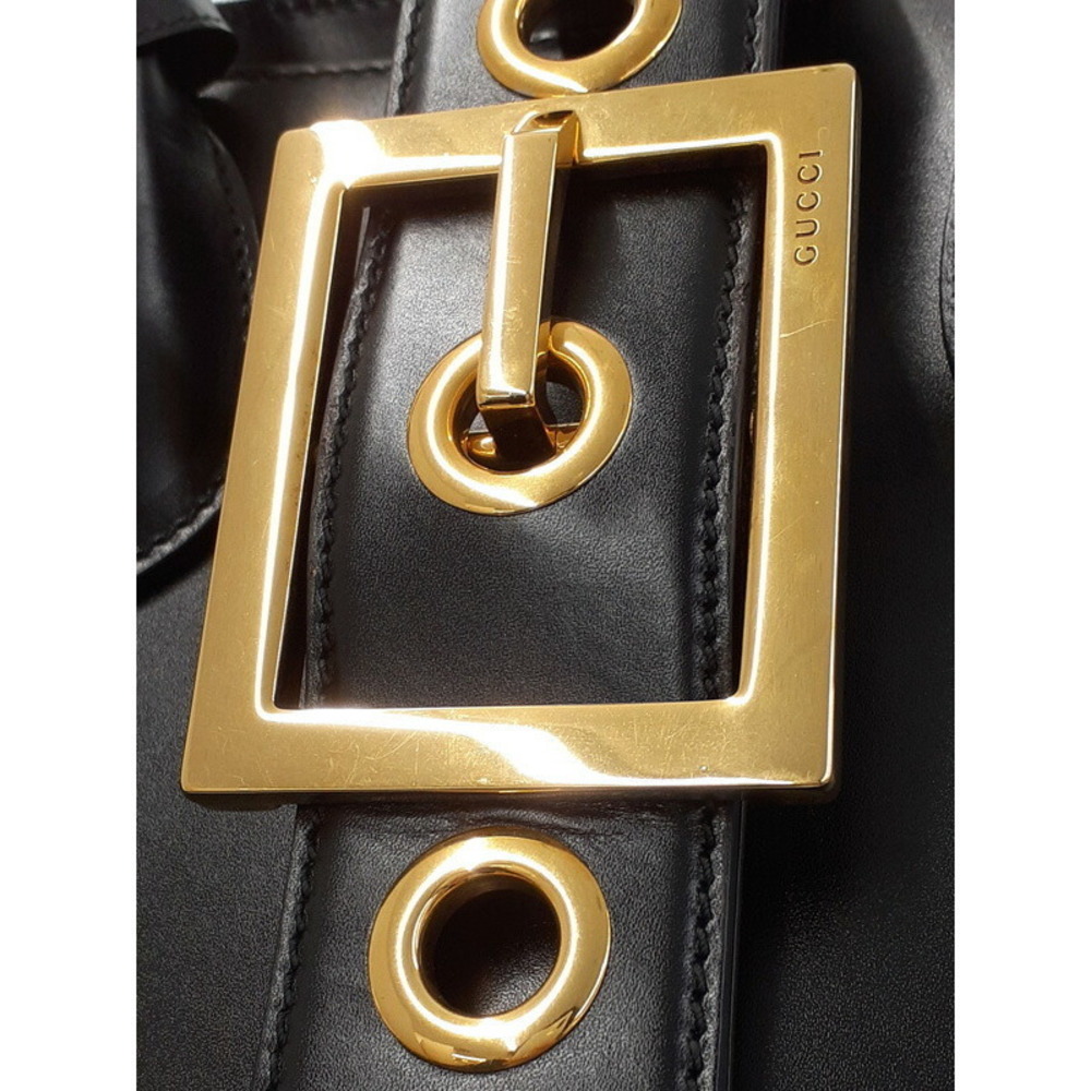 Gucci Lady Buckle Tote Shoulder Bag Black - Picture 7 of 9